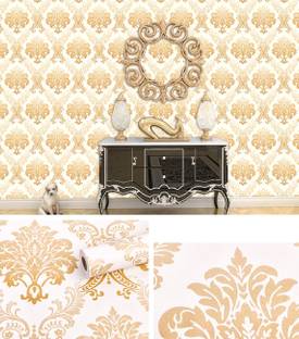 Skywalls 24 Sq Feet Diy Self Adhesive Wallpaper With Golden Creative Motifs For Home Decor Multicolor Large Self Adhesive Sticker Price In India Buy Skywalls 24 Sq Feet Diy Self Adhesive Wallpaper