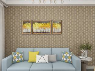 Skywalls 24 Sq Feet Diy Self Adhesive Wallpaper With Golden Creative Motifs For Home Decor Multicolor Large Self Adhesive Sticker Price In India Buy Skywalls 24 Sq Feet Diy Self Adhesive Wallpaper