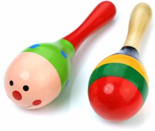 Kishore collection Maraca Egg Shaker Musical Toy |ECO Friendly Wooden Handcrafted and Hand Painted Musical Toy