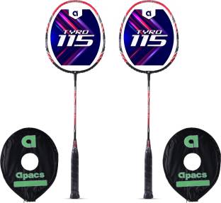 apacs Tyro 115 (Set Of 2) Super Value combo Black, Orange Strung Badminton Racquet