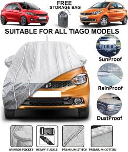 FABTEC Car Cover For Tata Tiago Facelift, Tiago, Tiago EV (With Mirror Pockets)