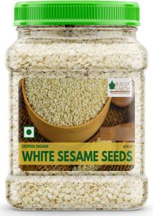 Bliss of Earth USDA Organic White Sesame Seeds 600gm For Eating, Raw Food Sesame Seeds