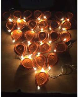 S K Bright Diwali Diya Deepak Rice Light - Decoration 21 DEEP LED String Light Candle