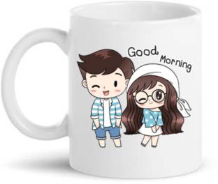 AD Gifts Good Morning Couple Printed |Kids| birthday | Couple | Set of 1  Coffee- Gift for Kids Gift for Girlfriend Ceramic Coffee (325 ml) Ceramic  Coffee Mug Price in India -