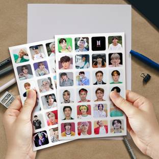niki enterprises bts round self peeling sticker sheets set of 4 whole sheets each sheets 24 stickers small self adhesive sticker price in india buy niki enterprises bts round