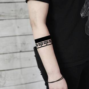 surmul Hand Band Tatto Black and White Temporary Body Tattoo - Price in  India, Buy surmul Hand Band Tatto Black and White Temporary Body Tattoo  Online In India, Reviews, Ratings & Features |