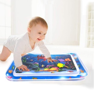 Inflatable Tummy Time Mat Water Play Mat for Infants & Toddlers Fun Play Activity Baby Playmats Leakproof Water Mat Toy for Babys Stimulation Growth BPA Free Water Filled Playmat Baby Boy Girl 