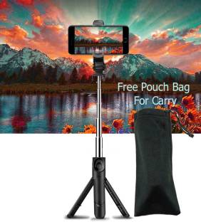 POZUB Best Buy 3in1 Stand Selfie Stick With Dustproof Bag Travel Tripod Stand PZB-XT012 Flexible Handh...