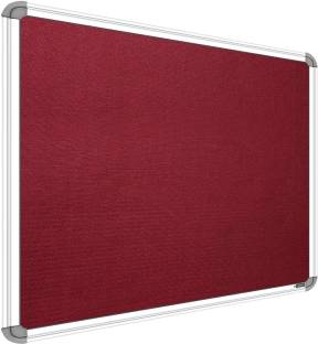 SRIRATNA 2 X 3 feet Premium Material Notice Pin-up Board/Pin-up Board/Soft Board/Pin-up Display Board for Office, Home & School uses, (Maroon, Pack of 1) Notice Board