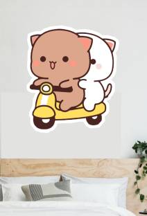 COMBO STICKER PACK OF 3 (8×10) ) OF PEACH GOMA MILK MOCHA BEAR PANDA LOVE  BIRDS COUPLE TEDDY BEAR GOMMA MOCCHI PEACH STICKERSS Paper Print - Art &  Paintings posters in India -