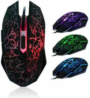 ROQ 7 Color LED 3200DPI 7 Buttons Wired Optical  Gaming Mouse