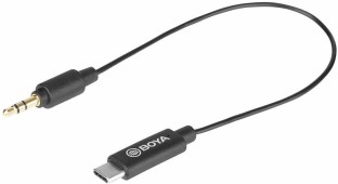 BOYA by-K3 3.5mm Female TRRS to Male Lightning Adapter Cable 6cm 