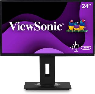 ViewSonic 24 Inch Full HD LED Backlit IPS Panel Vdisplay manager for split screen | Frameless| Inbuilt Speakers Monitor (VG2448)