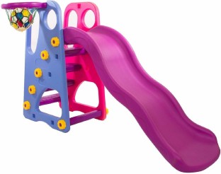Sturdy Toddler Playground Slipping Slide Climber SLDZ Toddler Slide Children Toy Playset with Basketball Hoop Playground Equipment Set Blue 