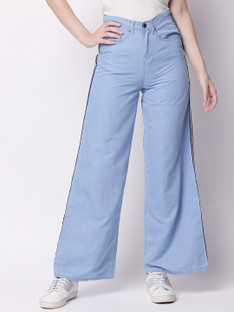 High Star Flared Women Light Blue Jeans 