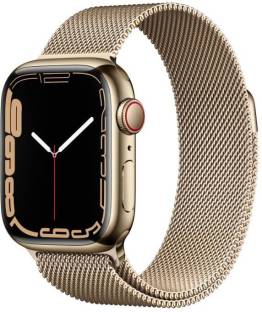Add to Compare APPLE Watch Series7(GPS+Cellular, 41mm)-Gold Stainless Steel Case-Gold Milanese Loop 4.5909 Ratings & 73 Reviews GPS + Cellular model lets you call, text and get directions without your phone Measure your blood oxygen with an all-new sensor and app Check your heart rhythm with the ECG app The Always-On Retina display is 2.5x brighter outdoors when your wrist is down S6 SiP is up to 20% faster than Series 5 5GHz Wi-Fi and U1 Ultra Wideband chip Track your daily activity on Apple Watch and see your trends in the Fitness app on iPhone With Call Function Touchscreen Watchphone, Notifier, Fitness & Outdoor Battery Runtime: Upto 18 hrs 1 Year Manufacturer Warranty ₹73,900 Free delivery Bank Offer