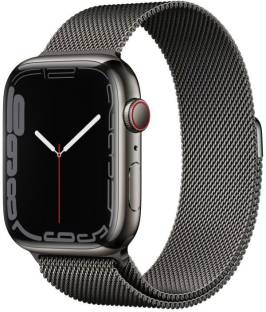 Add to Compare APPLE Watch Series7 (GPS+Cellular-45mm)Graphite Stainless Steel Case-GraphiteLoop 4.5909 Ratings & 73 Reviews GPS + Cellular model lets you call, text and get directions without your phone Measure your blood oxygen with an all-new sensor and app Check your heart rhythm with the ECG app The Always-On Retina display is 2.5x brighter outdoors when your wrist is down S6 SiP is up to 20% faster than Series 5 5GHz Wi-Fi and U1 Ultra Wideband chip Track your daily activity on Apple Watch and see your trends in the Fitness app on iPhone With Call Function Touchscreen Watchphone, Notifier, Fitness & Outdoor Battery Runtime: Upto 18 hrs 1 Year Manufacturer Warranty ₹77,900 Free delivery Bank Offer