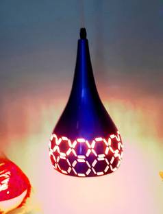 Cruv Premium Blue Aluminium Hanging Light with Round Base Pendants Ceiling Lamp