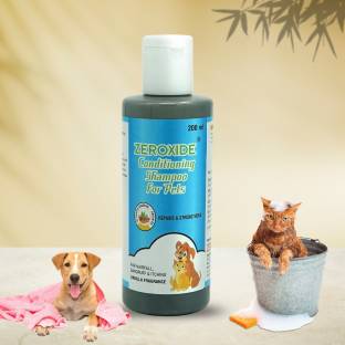 ZEROXIDE Conditioning Shampoo for Pets, 200 ml, Vanilla Fragrance, For Hair- Fall, Dandruff and Itching, Repairs