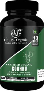 Dr. JPG Organic Gokhru capsules for Men’s Wellness|INDIA ORGANIC Certified|500mgX60 Veg Cap.