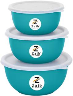 Zaib Bowl for microwave dinner set for whole family stainless steel Round-BOWL (SET OF 3)_bowl best gift for festival Stainless Steel, Polypropylene Serving Bowl