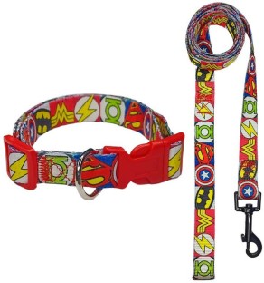 Fashion Pet Dog Puppy Matching Collar and Lead Set Leash Adjustable Colorful 1pc 