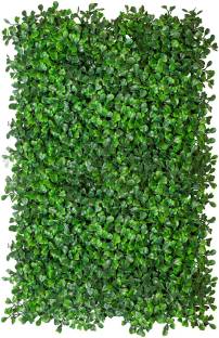 VRB Dec Pack of 1 Artificial Small Leaves Vertical Wall Grass Tiles, Wall grass panels, Grass mat for wall décor, Garden Decor, Home Decor (40 x 60 cm Each ,Green) Green Eucalyptus Artificial Flower