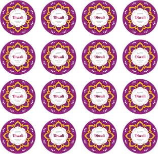 D2C Paper Gift Tags Happy Diwali Festival of Lights Printed Stickers Labels Self Adhesive Envelope Packaging Sticker Decorative Craft Sealing Labels Stickers Self-adhesive Paper Label