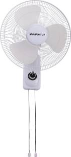 BlueBerry's 16 Inch 60 Watt 400mm Wall Fan Hanging High Speed 1380 RPM / 3 Leaf and Low Noise 100% Cop...