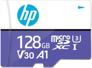 HP HP Micro SD Card 128GB with Adapter A1 U3 V30 (Purple) 128 GB MicroSDXC Class 10 100 MB/s  Memory Card