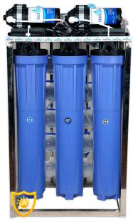 AquaDpure 50 LPH commercial RO + UV water purifier Plant 50 Liter Per Hour Blue Stainless steel Full A...