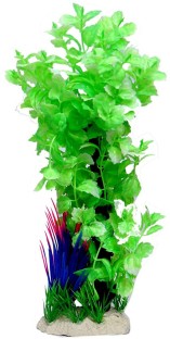JIH Aquarium Plastic Plants Tall 16 inch Large Artificial Plants Decoration Ornament for Fish Tank 