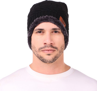 Broen Solid Woolen Winter Cap Cap - Buy 
