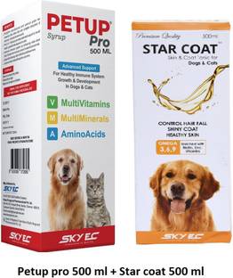 fifozone Skyec Star coat 500 ml skin and coat syrup for healthy and shiny coat + fifozone Skyec Star coat 500 ml skin and coat syrup for healthy and shiny coat +