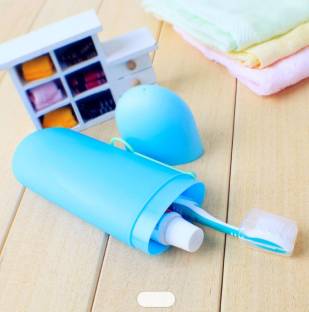 Amulakh Plastic Toothbrush Toothpaste Case Holder for Daily and Travel Use Medium Toothbrush