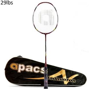 apacs Vanguard 11 Strunged (29lbs) with Full Cover & 1Grip Black Strung Badminton Racquet