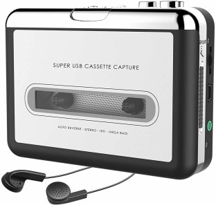 Cassette Player Audio Music Player Capture Cassette Recorder with Headphone for Laptop PC and Mac Portable Walkman Cassette Player from Tapes to MP3 Converter Via USB 