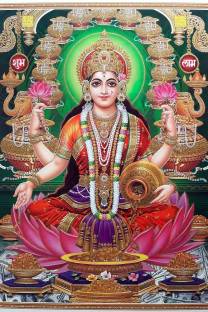 Goddess Lakshmi Maa Religious Waterproof Vinyl Sticker Poster || (24 inch X  36 inch) btcan2963-3 Fine Art Print - Religious posters in India - Buy art,  film, design, movie, music, nature and