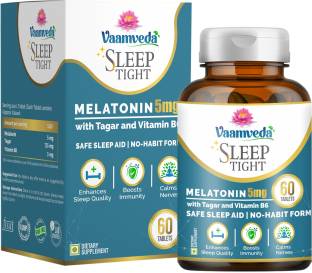 Vaamveda Sleep Tight Melatonin 5mg Sleeping Tablets Pills Capsules Deep Good Sleep Tagar