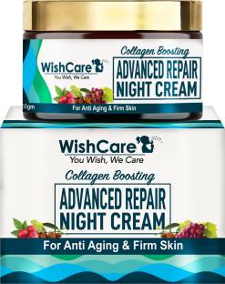 WishCare Advanced Repair Night Cream - Anti-Aging Cream -With Retinol, GrapeSeed, SeaAlgae & Rosehip