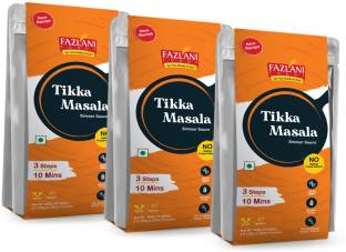 FAZLANI FOODS Ready to Cook Gravy Tikka Masala Sauce, Pack of 3 Certified Organic 900 g