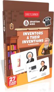 spartan kids Inventors & Their Inventions Flash Cards for Kids | 27 Early Learning Flash Cards for Babies 3 Months to 6 Years