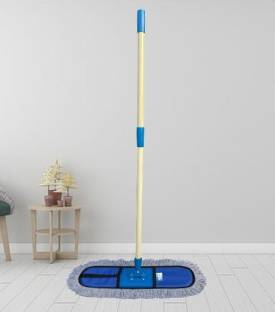 Livronic Wet and Dry Flat Floor Mop 67x14x5 (18-Inch) With 4 Feet Handle Microfiber and other fibre refill| Easy to Use Floor Cleaning Mop | Home | Office | Hotels | Hospitals | 18inch Head Mop | 4 Feet Handle With Very strong Handle easy to Adjust Size item Code: 113 Wet & Dry Mop