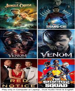 Jungle Cruise , Shang-Chi , Venom 1 & 2 , Red Notice , The Suicide Squad (6  Movies) in