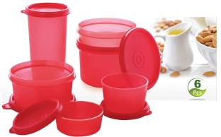 JOYO Fresherware 6 Pcs Set With Box - Red 6 Containers Lunch Box