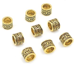 ULTNICE 300pcs Acrylic Tibetan Buddhist Spacer Beads Buddha Lucky Charm Bead Spacers for Jewelry Making Bracelets Necklace 