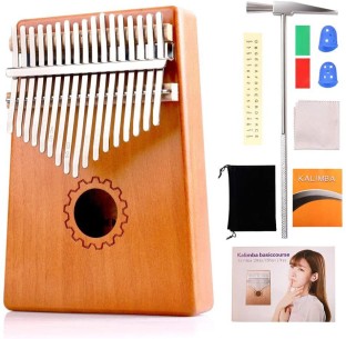 An Extraordinary Musical Instrument and Exciting Gift. Yakonel Kalimba 17 Keys Thumb Piano with Ergonomic Design and Shockproof Protective Case Made of Rare Mahogany Wood 