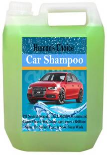 Humans choice Premium Car Shampoo (5Ltrs) PH Neutral Formula, Thick Highly Concentrated Liquid Cleans Dirt, Grime and Leaves a Brilliant Shine, for Bucket, Foam & Snow Foam Wash. Car Washing Liquid