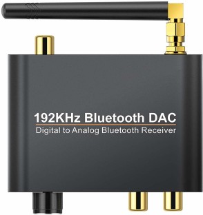 PROZOR 192kHz Digital to Analog Audio Converter with Bluetooth 5.0 Receiver DAC Converter Digital Coaxial Toslink to Analog Stereo L/R RCA 3.5mm Audio Adapter Toslink Optical to 3.5mm 