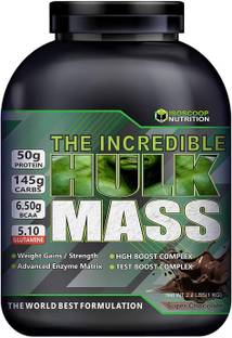 iso scoop nutrition Hulk Mass Protein Powder Chocolate flavored 1 KG Weight  Gainers/Mass Gainers